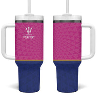Caribbean Cricket Custom Barbados Tumbler With Handle Pride of Barbados Pink Trident Edition