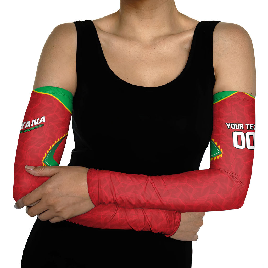 Caribbean Cricket Custom Guyana Arm Sleeves Warriors Rise Amazonian Geometry Motif