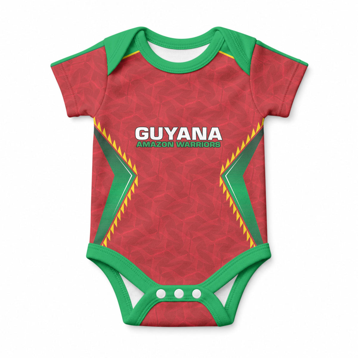 Caribbean Cricket Custom Guyana Baby Onesie Warriors Rise Amazonian Geometry Motif