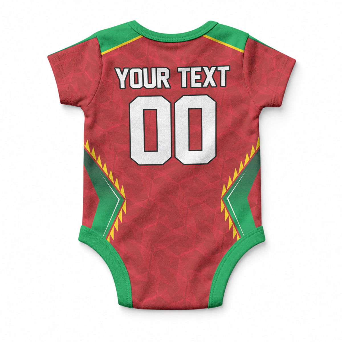 Caribbean Cricket Custom Guyana Baby Onesie Warriors Rise Amazonian Geometry Motif