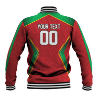 Caribbean Cricket Custom Guyana Baseball Jacket Warriors Rise Amazonian Geometry Motif