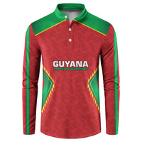 Caribbean Cricket Custom Guyana Button Sweatshirt Warriors Rise Amazonian Geometry Motif