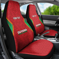 Caribbean Cricket Custom Guyana Car Seat Cover Warriors Rise Amazonian Geometry Motif