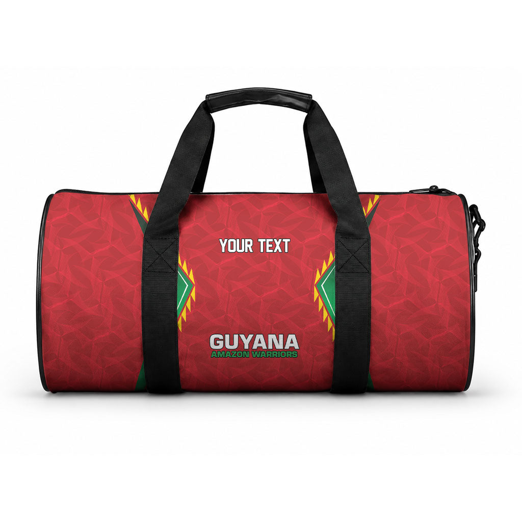 Caribbean Cricket Custom Guyana Duffle Bag Warriors Rise Amazonian Geometry Motif