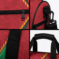 Caribbean Cricket Custom Guyana Duffle Bag Warriors Rise Amazonian Geometry Motif