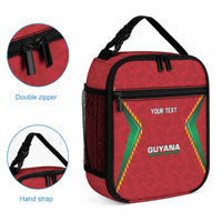 Caribbean Cricket Custom Guyana Lunch Bag Warriors Rise Amazonian Geometry Motif
