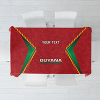 Caribbean Cricket Custom Guyana Tablecloth Warriors Rise Amazonian Geometry Motif