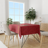 Caribbean Cricket Custom Guyana Tablecloth Warriors Rise Amazonian Geometry Motif