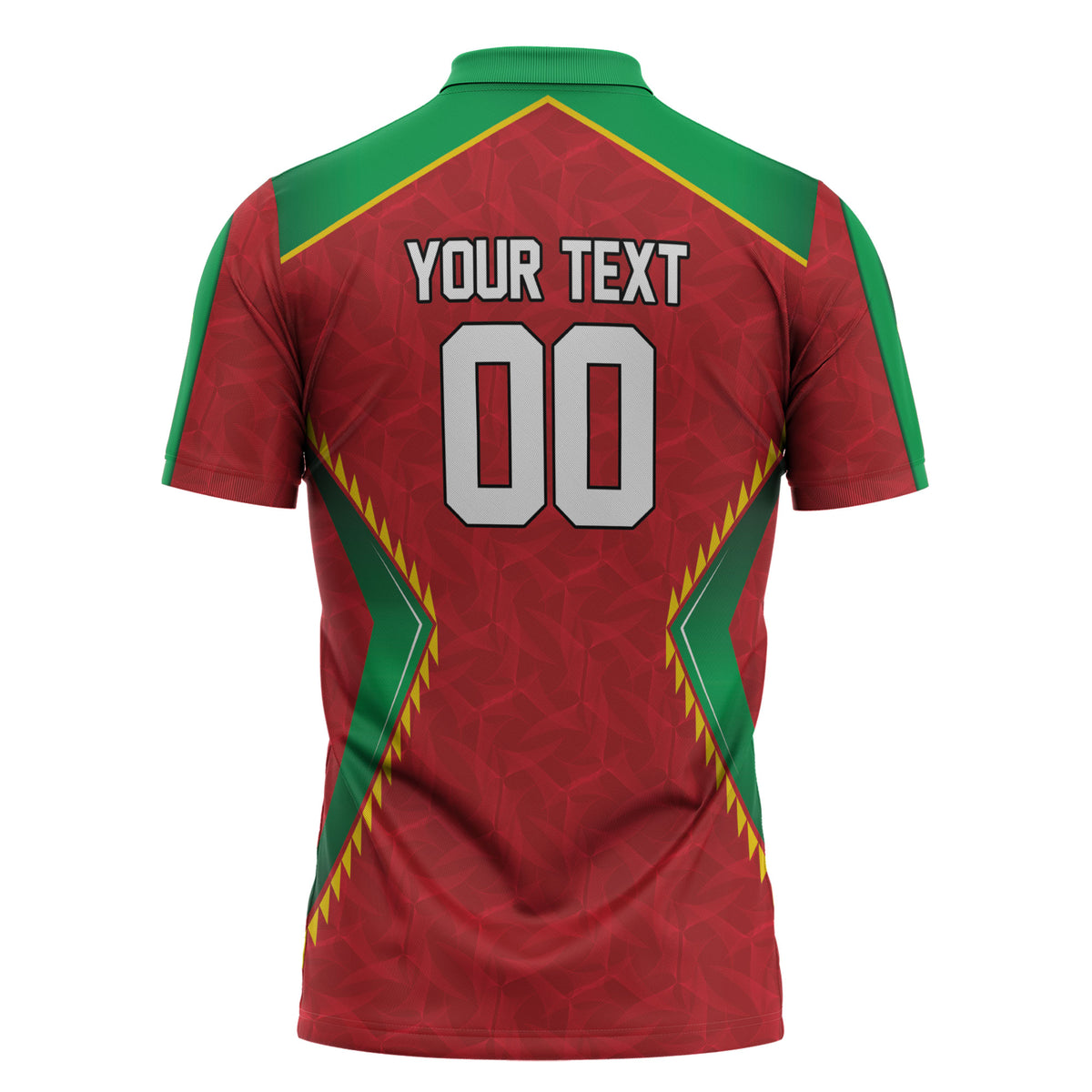 Caribbean Cricket Custom Guyana Zipper Polo Shirt Warriors Rise Amazonian Geometry Motif