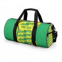 Caribbean Cricket Custom Jamaica Duffle Bag Stand Tall Together Akan Inspired Geometric Motif