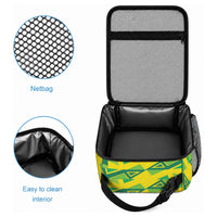 Caribbean Cricket Custom Jamaica Lunch Bag Stand Tall Together Akan Inspired Geometric Motif