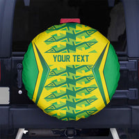 Caribbean Cricket Custom Jamaica Spare Tire Cover Stand Tall Together Akan Inspired Geometric Motif