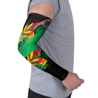 Caribbean Cricket Custom St Kitts and Nevis Arm Sleeves Patriots Roar Louder Island's Flora Inspired