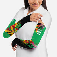 Caribbean Cricket Custom St Kitts and Nevis Arm Sleeves Patriots Roar Louder Island's Flora Inspired