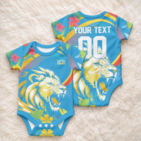 Caribbean Cricket Custom Saint Lucia Baby Onesie Kite'y Enspiwe'w Hibiscus Flowers Edition