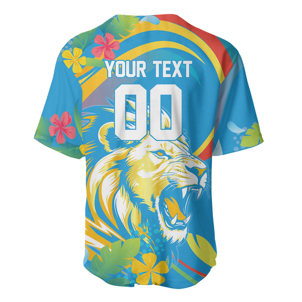 Caribbean Cricket Custom Saint Lucia Baseball Jersey Kite'y Enspiwe'w Hibiscus Flowers Edition