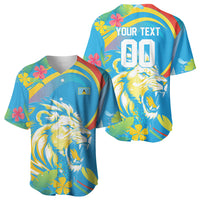 Caribbean Cricket Custom Saint Lucia Baseball Jersey Kite'y Enspiwe'w Hibiscus Flowers Edition