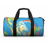 Caribbean Cricket Custom Saint Lucia Duffle Bag Kite'y Enspiwe'w Hibiscus Flowers Edition