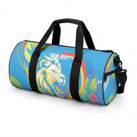 Caribbean Cricket Custom Saint Lucia Duffle Bag Kite'y Enspiwe'w Hibiscus Flowers Edition