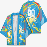 Caribbean Cricket Custom Saint Lucia Kimono Kite'y Enspiwe'w Hibiscus Flowers Edition