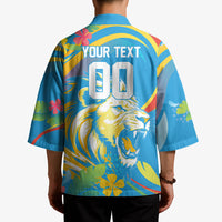 Caribbean Cricket Custom Saint Lucia Kimono Kite'y Enspiwe'w Hibiscus Flowers Edition