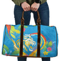 Caribbean Cricket Custom Saint Lucia Travel Bag Kite'y Enspiwe'w Hibiscus Flowers Edition