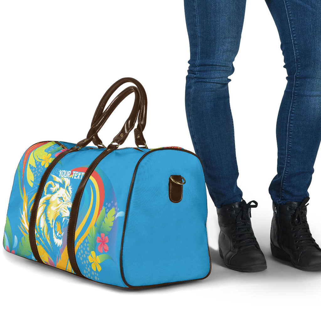 Caribbean Cricket Custom Saint Lucia Travel Bag Kite'y Enspiwe'w Hibiscus Flowers Edition