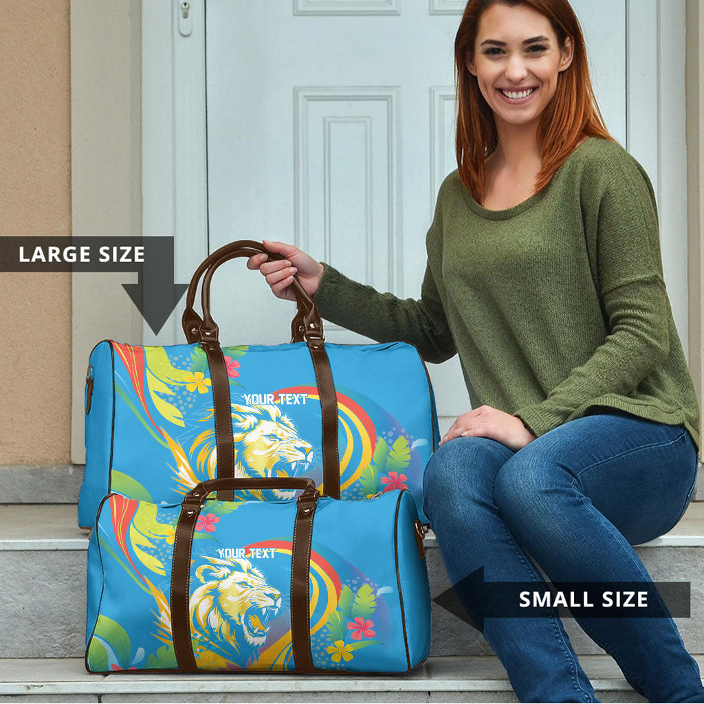 Caribbean Cricket Custom Saint Lucia Travel Bag Kite'y Enspiwe'w Hibiscus Flowers Edition