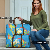 Caribbean Cricket Custom Saint Lucia Travel Bag Kite'y Enspiwe'w Hibiscus Flowers Edition