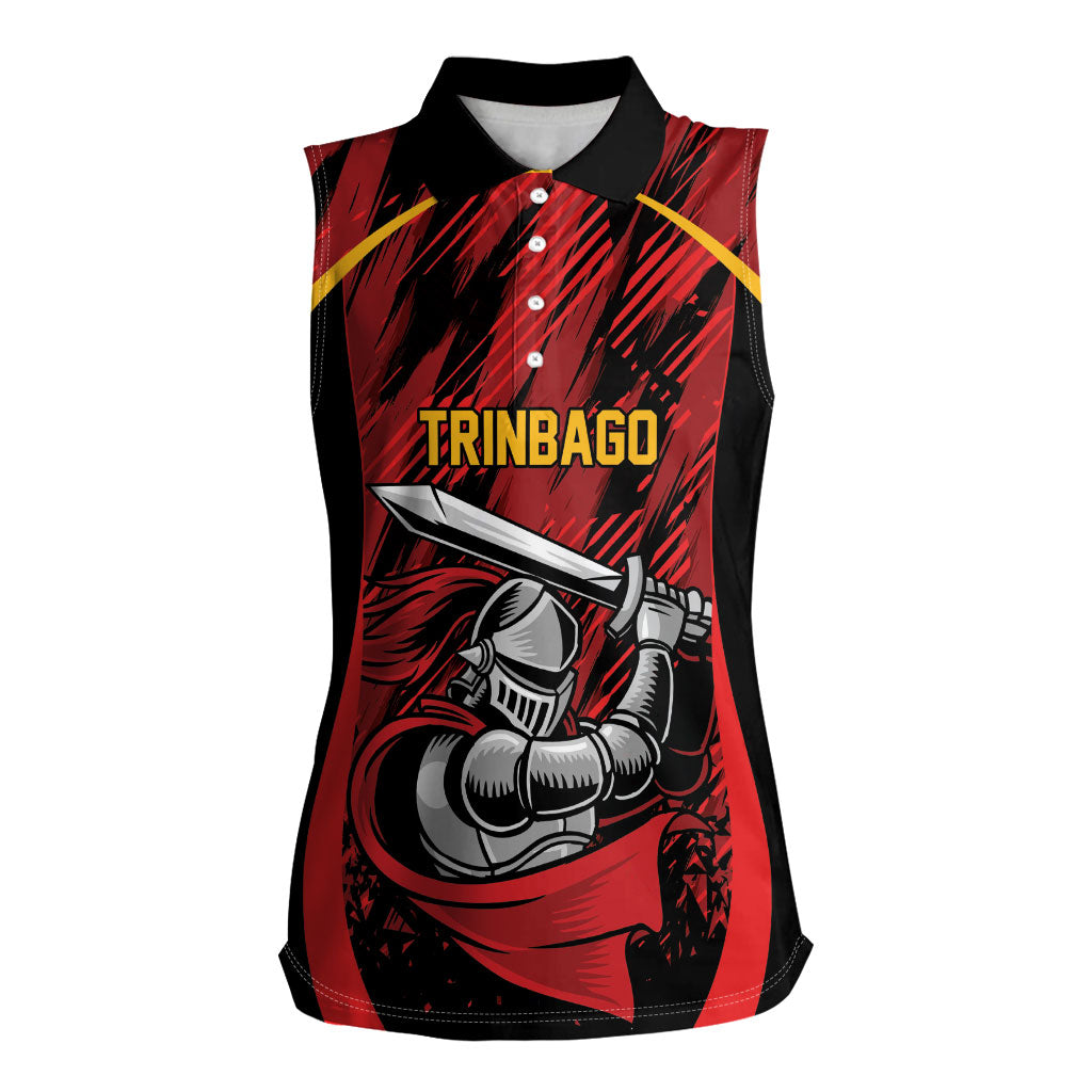 Caribbean Cricket Custom Trinidad and Tobago Women Sleeveless Polo Shirt Trinbago Knight We Are TKR