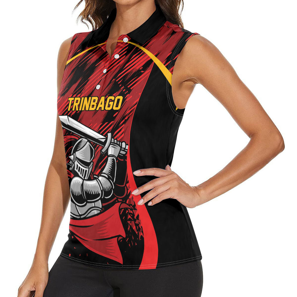 Caribbean Cricket Custom Trinidad and Tobago Women Sleeveless Polo Shirt Trinbago Knight We Are TKR
