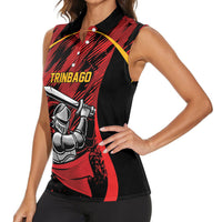 Caribbean Cricket Custom Trinidad and Tobago Women Sleeveless Polo Shirt Trinbago Knight We Are TKR