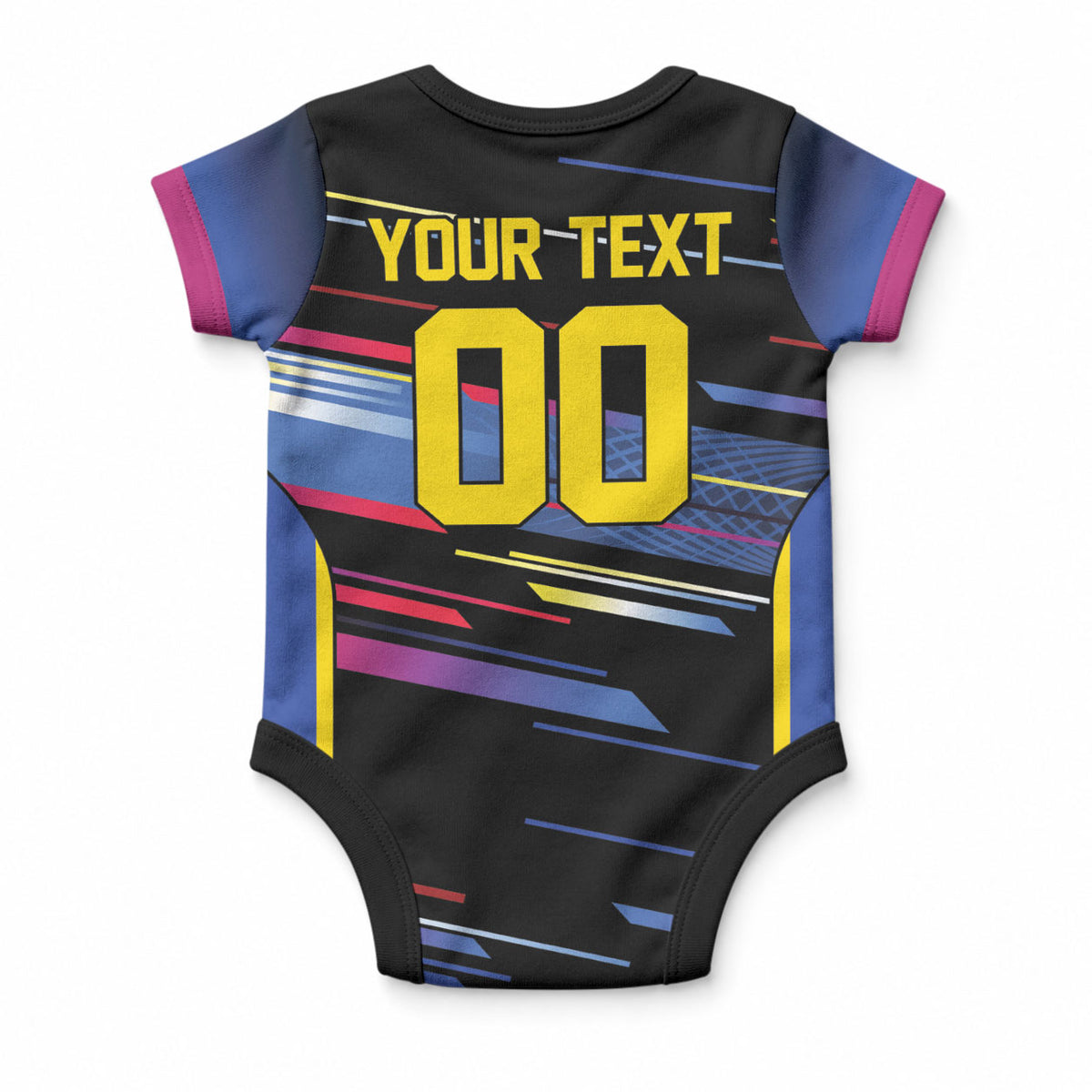Caribbean Cricket Custom Antigua and Barbuda Baby Onesie Abstract Geometric Pattern