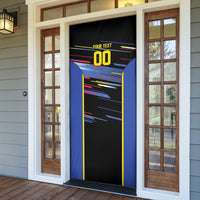 Caribbean Cricket Custom Antigua and Barbuda Door Cover Abstract Geometric Pattern