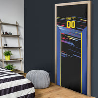 Caribbean Cricket Custom Antigua and Barbuda Door Cover Abstract Geometric Pattern