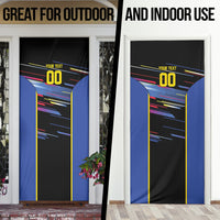 Caribbean Cricket Custom Antigua and Barbuda Door Cover Abstract Geometric Pattern