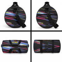 Caribbean Cricket Custom Antigua and Barbuda Duffle Bag Abstract Geometric Pattern