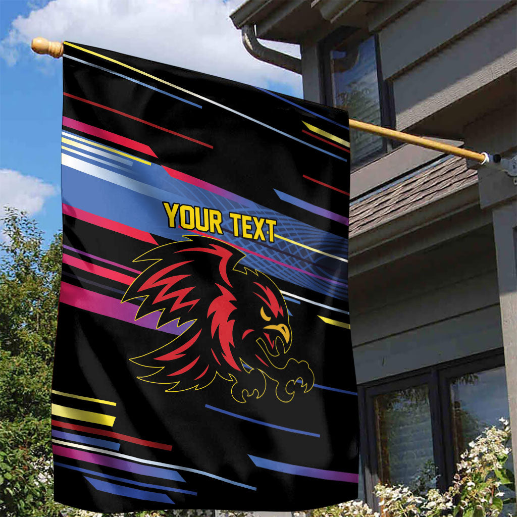 Caribbean Cricket Custom Antigua and Barbuda Garden Flag Abstract Geometric Pattern