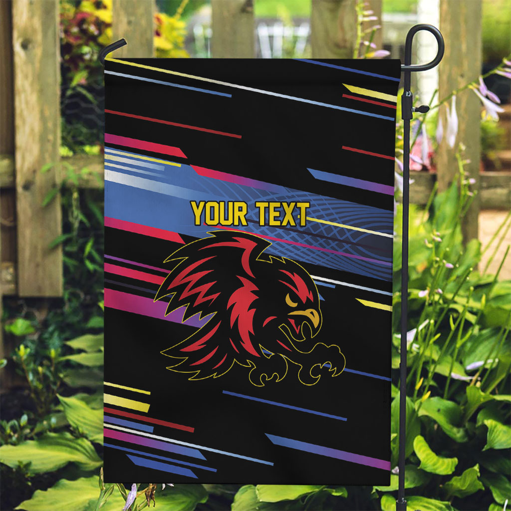 Caribbean Cricket Custom Antigua and Barbuda Garden Flag Abstract Geometric Pattern