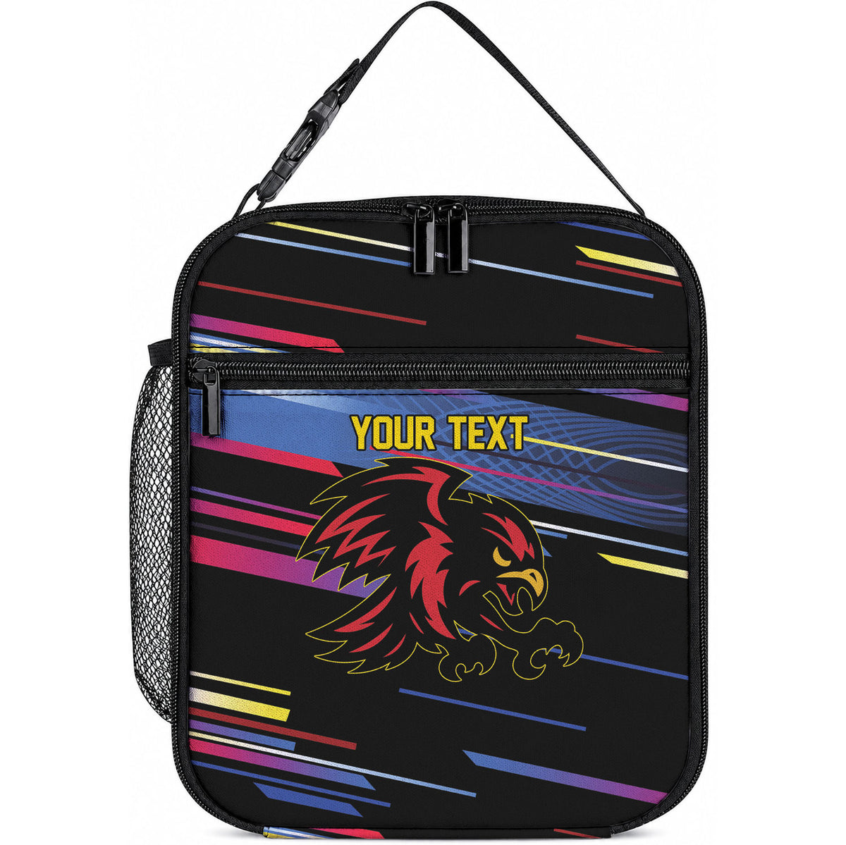 Caribbean Cricket Custom Antigua and Barbuda Lunch Bag Abstract Geometric Pattern