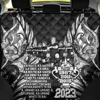 New Zealand Rugby Back Car Seat Cover Black Haka Dance With NZ Champions History LT9 - Wonder Print Shop