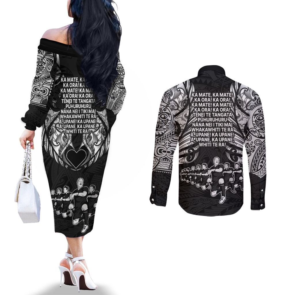 new-zealand-rugby-couples-matching-off-the-shoulder-long-sleeve-dress-and-long-sleeve-button-shirt-black-haka-dance-with-nz-champions-history