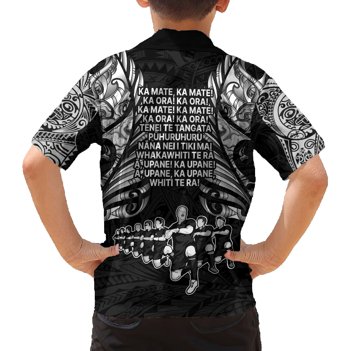 New Zealand Rugby Family Matching Puletasi Dress and Hawaiian Shirt Black Haka Dance With NZ Champions History - Wonder Print Shop
