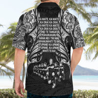 New Zealand Rugby Hawaiian Shirt Black Haka Dance With NZ Champions History - Wonder Print Shop