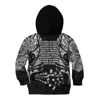 New Zealand Rugby Kid Hoodie Black Haka Dance With NZ Champions History - Wonder Print Shop