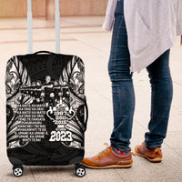New Zealand Rugby Luggage Cover Black Haka Dance With NZ Champions History - Wonder Print Shop