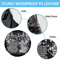 New Zealand Rugby Spare Tire Cover Black Haka Dance With NZ Champions History - Wonder Print Shop