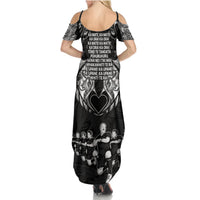 New Zealand Rugby Summer Maxi Dress Black Haka Dance With NZ Champions History - Wonder Print Shop