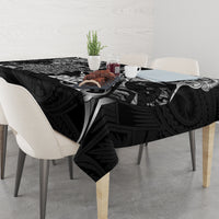 New Zealand Rugby Tablecloth Black Haka Dance With NZ Champions History - Wonder Print Shop