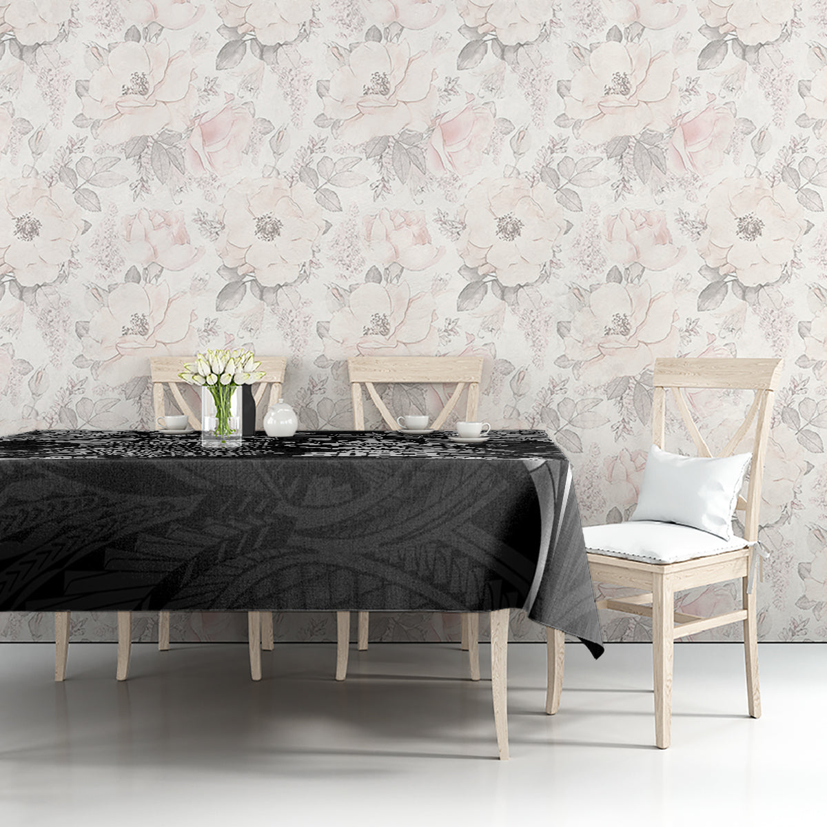 New Zealand Rugby Tablecloth Black Haka Dance With NZ Champions History - Wonder Print Shop